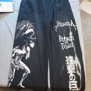 YoungLA Black Attack on Titan Graphic Joggers
